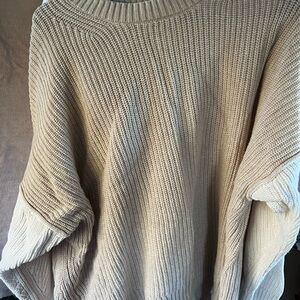 American Eagle Outfitters Cream Knit Sweater